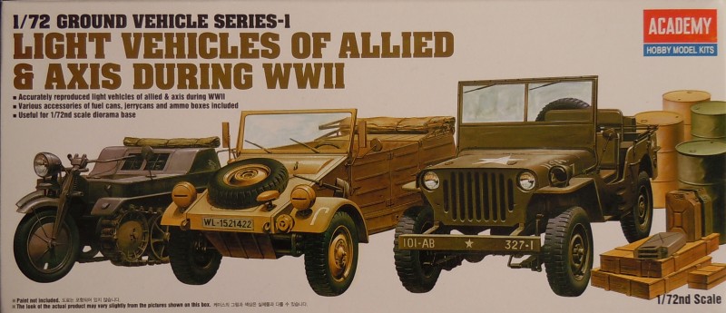 Sd.Kfz. 2 Kettenkrad, VW Typ 82 Kübelwagen, Willys Jeep
