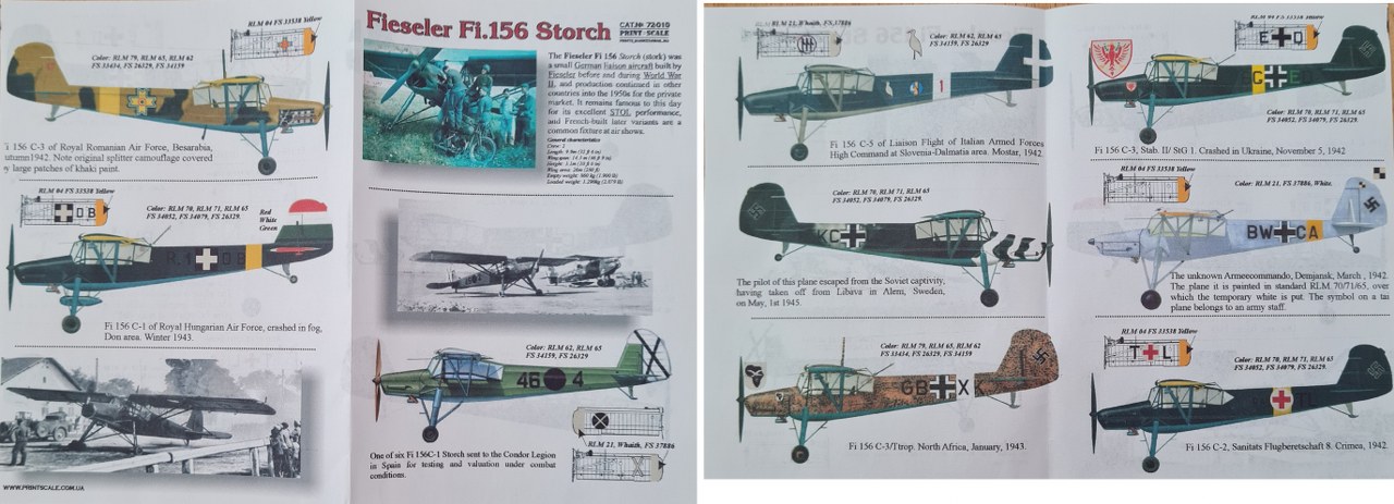 Fieseler Fi 156 Storch Decals