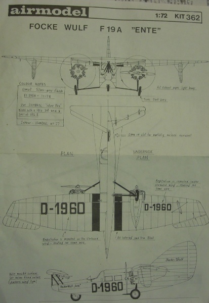 Focke-Wulf Fw F19a Ente